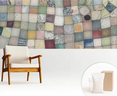 Produktbild von Fototapete  - 250x104 cm - Tapete - Wandtapete - Wandbilder - Dekofolie - Tapete Folie - Wand - Dekoration - Wohnzimmer - Farbenfrohes Mosaik