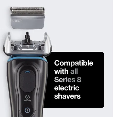 Zdjęcie produktu dla Braun Series 8 Cassette 83M, Głowica goląca, 1 głowic(e), Srebrny, 18 mies., Braun, Series 8