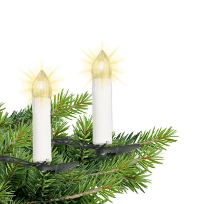 Produktbild von LED Baum-Lichterkette 14,5 m mit 30 warmweißen Kerzen Clips & Timer - für Innen & Außen IP44