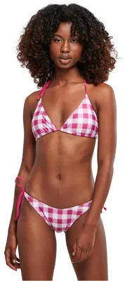 Productafbeelding van Urban Classics dames bikini, geruit patroon, kleur: helder paars, maat: L (EU)