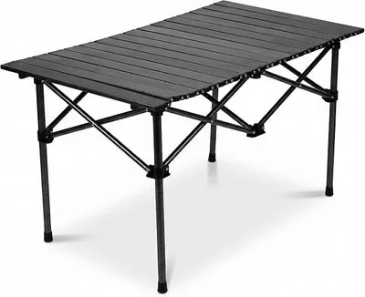 Produktbild von klapptisch, campingtisch klappbar, Reisetisch, 95 x 55 x 50 cm, schwarz, zum Grillen, Reisen, Angeln, Picknick