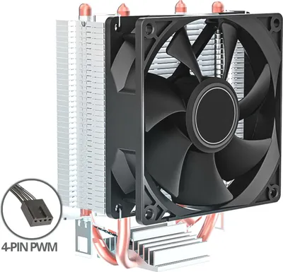 Immagine prodotto di BRAINZAP Raffreddatore CPU 4-PIN PWM 100W TDP Ventola Intel 1150 1151 1155 1156 1700 AMD AM2 AM3 AM4