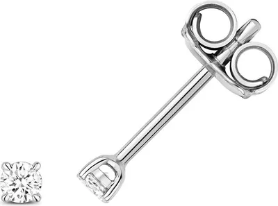 Produktbild von Funkelndes Feuer 18 Karat (750) Weißgold Damen - Diamant Paar Ohrstecker Brillant-Schliff 0.10 Karat H - SI2; TRS3464918KW