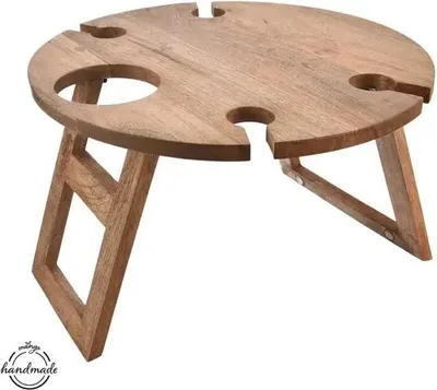Obrázek produktu pro ORION Mango Piknikový Tác-Stolek Ø 395 cm Dřevo 153878