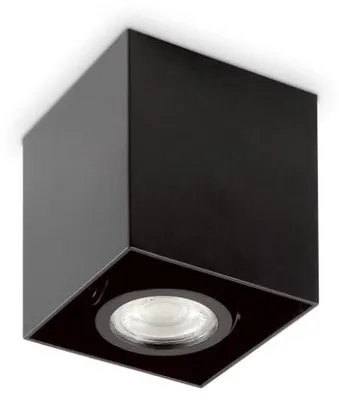 Immagine prodotto di Plafoniera Moderna Mood Square Alluminio Nero 1 Luce Gu10 7W 3000K D9Cm
