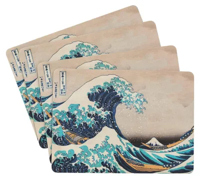 Tischset-Set 4er-Pack Hokusai Welle Melamin 28x20 cm