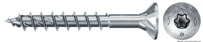 Produktbild von fischer Spanplattenschraube PowerFast, FPF II CTP 4,5 x 40 BC 200 Senkkopf mit Innenstern TX Teilgewinde galvanisch verzinkt, blau passiviert, 200 Stück