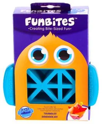 Obrázok produktu pre Krájač na ovocie Funbites Blue Triangles - 16x15x4cm | Na krájanie ovocia na kúsky