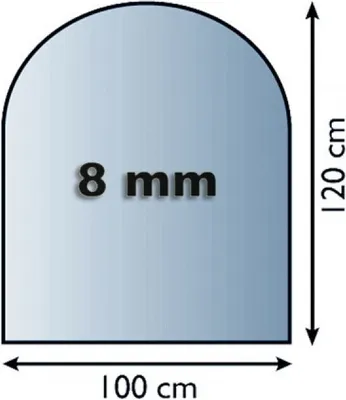 Obrázek produktu pro Ochranná deska proti jiskrám 8mm Lienbacher kulatý oblouk 1000x1200mm