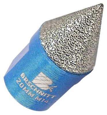 Zdjęcie produktu dla Wiertło diamentowe 20 mm z gwintem M14 do szlifierki kątowej, zakres głębokości wiercenia 0-20 mm