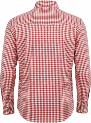 Produktbild von Trachtenhemd für trachten lederhosen freizeit Hemd rot-blau-kariert, Größe:L