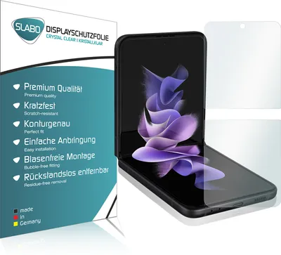 Produktbild von 4x Slabo Displayschutzfolie für Samsung Galaxy Z Flip3 5G KLAR "Crystal Clear" Displayfolie Schutzfolie Folie