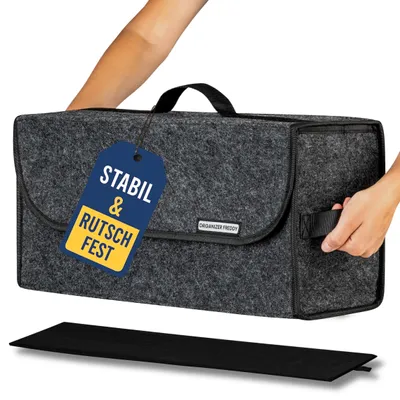 Immagine prodotto di Organizer per bagagliaio pieghevole - Feltro - Antiscivolo - Borsa per bagagliaio auto