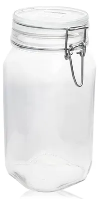 Einmachglas 1,5 l mit Bügelverschluss, luftdicht, quadratisch