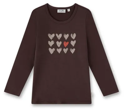 Produktbild von Sanetta Pure Mädchen-Langarmshirt braun Herzchen 92