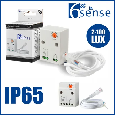 Produktbild von Dämmerungssensor mit Sonde Dämmerungsschalter LED IP65 Innen Außen DIN-Schiene