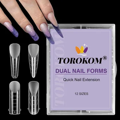 Produktbild von Doppelte Nagelformen 120 Stücke, 4 Formen, 12 Größen, für Nagelstudio