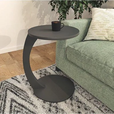 Zdjęcie produktu dla Stolik pomocniczy Intergas na kółkach, 56 x 38 x 56 cm, antracytowy