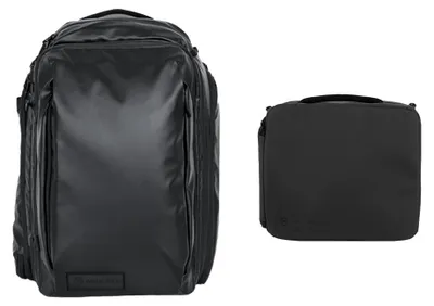 Image de Sac à dos de voyage WANDRD Transit 45L, couleur noire, ensemble essentiel+