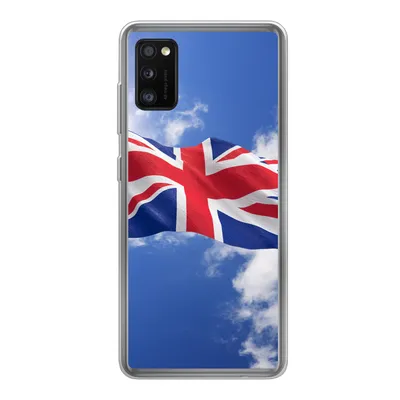 Produktbild von MuchoWow® Handyhülle Schutzhülle Hülle für Samsung Galaxy A41 Die Flagge des Vereinigten Königreichs weht am Himmel Silikon Softcase Handy Hülle - Mobiltelefon