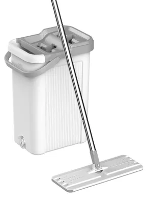 Productafbeelding van Teesa TSA0046 Mop met twee reservoirs R19, witgrijs