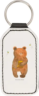 Produktbild von Mr. & Mrs. Panda schlüssel anhänger Bär Honig - Weiß - Geschenk, Liebe, schlüsselbund, Verliebte, Schlüsselanhänger Mit Spruch, Taschenanhänger, Partner, Teddy, für