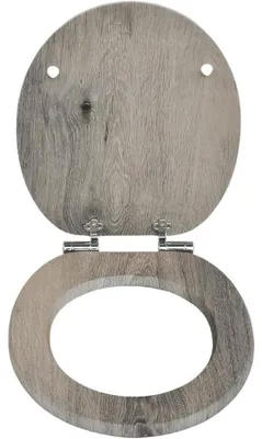 Produktbild von WC Sitz mit Absenkautomatik aus Holz, MDF, 43,5 x 37,8 x 5 cm