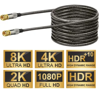 Produktbild von SAT-Anschlusskabel 1,5 - 10 m 110 dB , Kabellänge:10 m