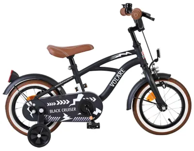 Produktbild von Volare Black Cruiser Kinderfahrrad - Jungen - 12 Zoll - Schwarz