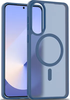Immagine prodotto di Custodia magnetica per Samsung Galaxy S25 Edge, compatibile con MagSafe, retro traslucido opaco, resistente agli urti Blu scuro