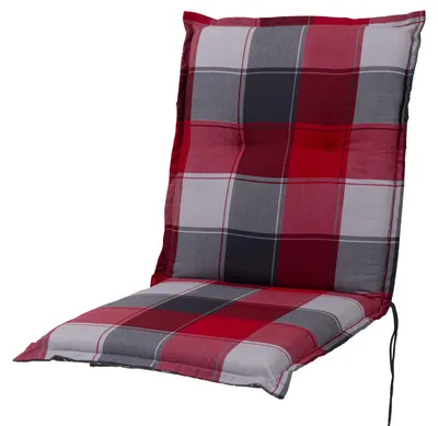 Produktbild von Auflage Niederlehner Prato 90700-313 rot-grau-weiß kariert 100x48x6 cm Sun Garden