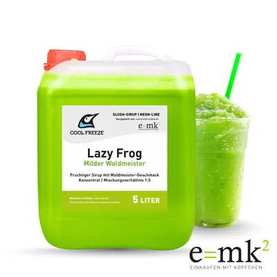 Produktbild von Slush Sirup COOL FREEZE Lazy Frog | milder Waldmeister | 5L | vegan | lecker