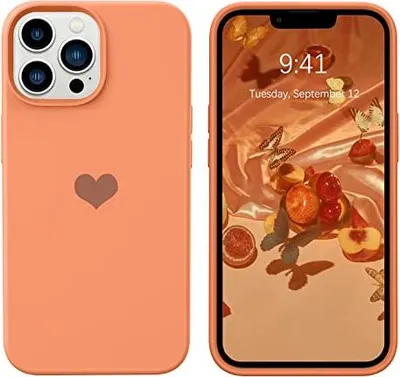 Image de Coque pour Apple iPhone 13 Pro Max 6,7 pouces, silicone, dos orange