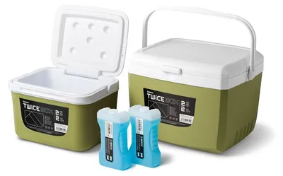 Produktbild von DELPHIN TwiceBOX, Kühlbox-Set mit Kühlakkus, 33x25x28,5cm, 2in1, 101005906