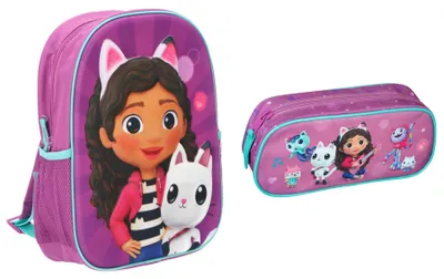 Image de L'ensemble scolaire Gabby's Dollhouse : sac à dos et trousse