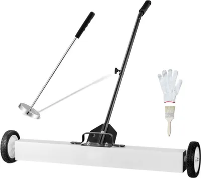 Zdjęcie produktu dla Zamiatarka magnetyczna - Teleskopowa miotła magnetyczna - 91 cm Mobilna zamiatarka do dywanów - Skuteczne sprzątanie w miejscu pracy i w domu