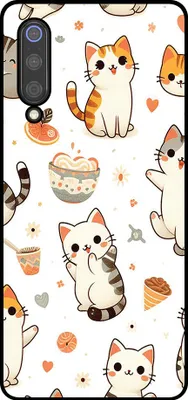 Productafbeelding van Smartphonica telefoonhoesjeGeschikt voor Xiaomi Mi 9, met kattenprint - TPU achterkant, hoesje met kattenontwerp