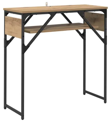 Immagine prodotto di vidaXL Tavolo consolle rovere artigianale 75x30x75cm materiale a base di legno
