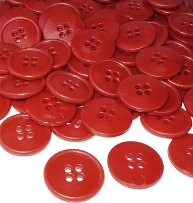 Obrázok produktu pre Plastové gombíky na sieťovinu, červené, Ø 20 x 3 mm, 100 ks