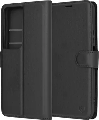 Zdjęcie produktu dla Techsuit Leather Folio Book Wallet Flip Cover dla HONOR 90 Smart/X7b - Czarny
