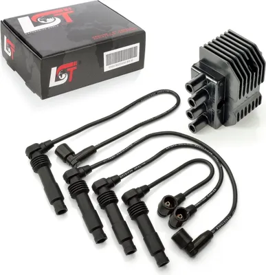 Produktbild von Zündkabelsatz + Zündspule Zündmodul Zündeinheit für Opel Astra G Corsa Vectra B