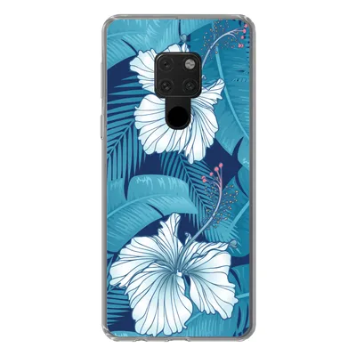 Produktbild von MuchoWow® Handyhülle Schutzhülle Hülle für Huawei P40 Lite Tropisch - Blumen - Blau Silikon Softcase Handy Hülle - Handy