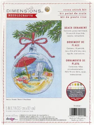 Produktbild von Dimensions Kreuzstich Stickpackung "Strandornament", Zählmuster, 12,7x17,7cm