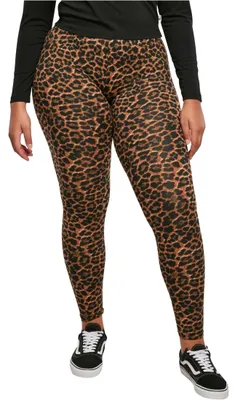 Productafbeelding van Urban Classics dames leggings, model "Resktion", met luipaardprint, maat 4XL
