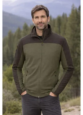 Powerstretchjacke mit verschliebaren Taschen und Stehkragen