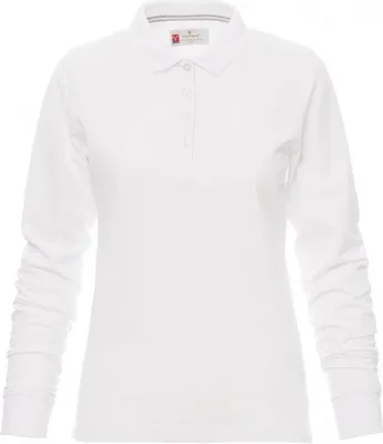 Produktbild von Langarm Poloshirt "FLORENCE LADY" - Payper Weiss M