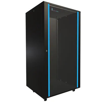 Obrázok produktu pre Extralink EX.14411, Voľne stojací rack, 32U, 600 kg, Zámok, Koľajnice racku, Nastaviteľné nohy