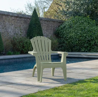 Image de Fauteuil Adirondack de Jardin en Résine Empilable Vert