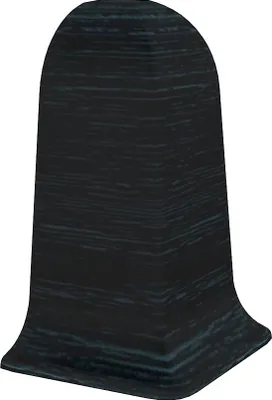 Produktbild von Vilo Flex Außenecke Schwarz Holzoptik Zubehör Eckstück für PVC Sockelleiste Fußleiste mit Kabelkanal Laminatleiste Kunststoffleiste Kantenschutz 2 Sck