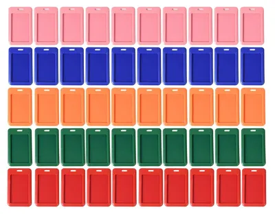 Zdjęcie produktu dla Zestaw 50 etui na identyfikatory, przeznaczonych do noszenia kart identyfikacyjnych i kart dostępu